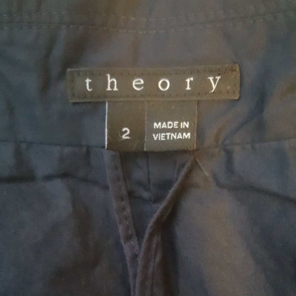THEORY Navy Blue Cotton Dress Size 2 - Picture 5 of 5